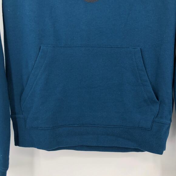 Aeropostale Teal Blue Green Hexagonal Mountain Trees Pull Over Hoodie Sweatshirt - Picture 6 of 10